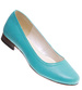 Skórzane turkusowe balerinki damskie /A4-2 SR86/
