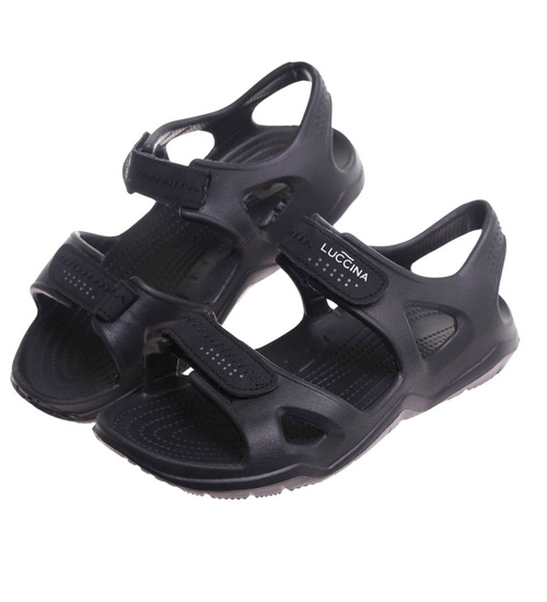 Wodoodporne sandały męskie na plażę Czarne /D8--1 17823 T039/