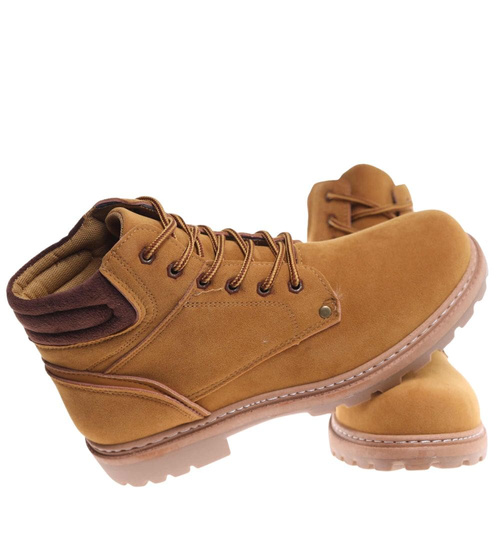 Sznurowane trapery męskie Camel /F6-3 18354 TT386/