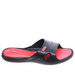 Czarno czerwone plażowe klapki damskie /E8-1 16636S184/
