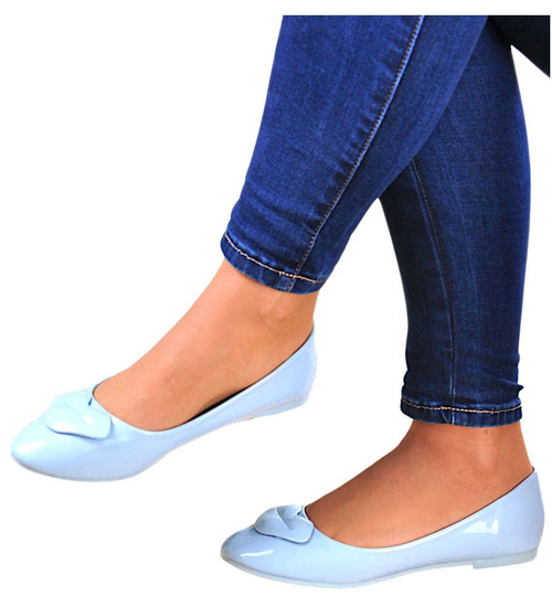 Niebieskie balerinki z ustami /B4-2 8250 S099/