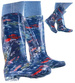 Granatowe wysokie kalosze damskie gumowce /B3-1 16973 T285/