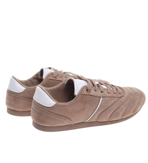 Sneakersy damskie zamszowe khaki /E6-3 187797 W282/