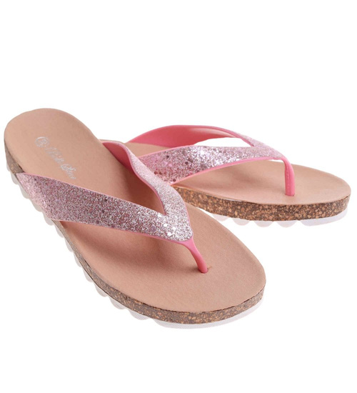 Różowe klapki japonki /E10-2 17773 T8-6/