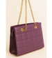 Fioletowa torebka kuferek z łańcuszkiem i paskiem /H2 K28 TB671 G195/