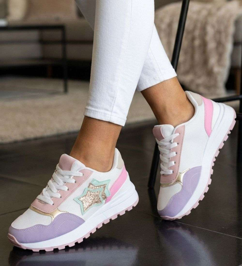 Pastelowe buty sportowe sneakersy /C7-3 17442  W299/