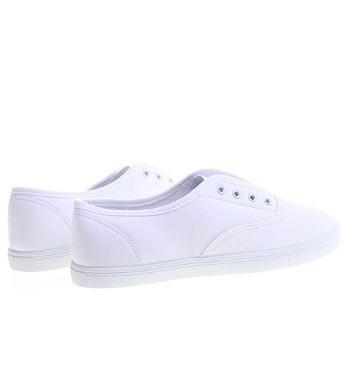 Wsuwane białe tenisówki /G12-2 13387 T233/