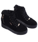 Czarne zamszowe sneakersy na koturnie i platformie /G4-3 15506 T634/