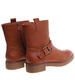 Karmelowe botki damskie z klamerkami /i5-3 h2 18398 W288/
