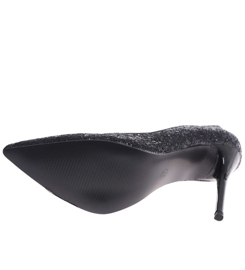 Czarne szpilki czółenka damskie /D7-1 18587 G257/