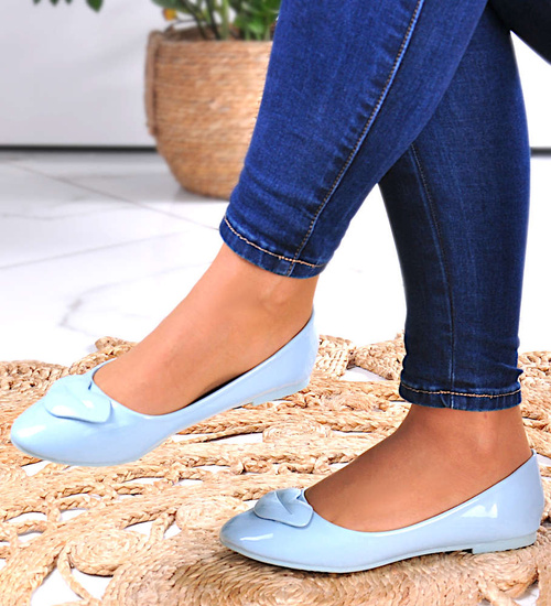 Niebieskie balerinki z ustami /B4-2 8250 S099/