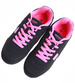 Lekkie czarno fuksjowe buty sportowe /E2-1 H2 14737 S149/