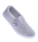 Materiałowe srebrne tenisówki slip on /G7-1 13343 T195/