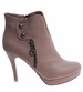 Wysokie damskie botki na szpilce Khaki /C4-3 16623 T140/