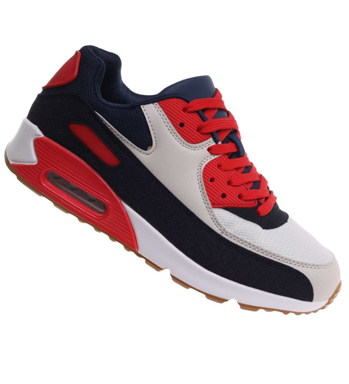 Sznurowane buty sportowe męskie /E7-3 17965 W388/