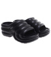 Plażowe czarne klapki basenowe na platformie /G2-1 17702 G181/
