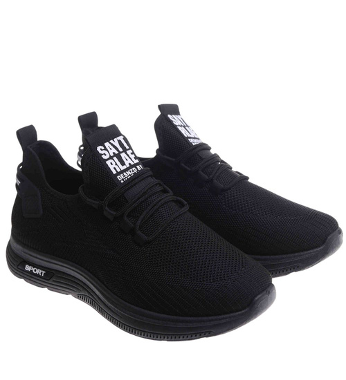 Czarne męskie buty sportowe /B2-2 17753 GF285/