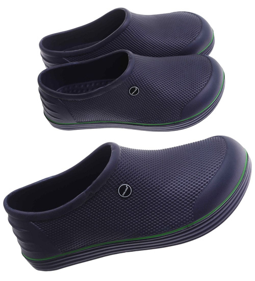 Granatowo zielone męskie kalosze piankowe /C6-1 17793 T18-45 +H2/