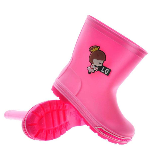 Wodoodporne dziecięce kalosze gumiaki Różowe /G11-1 8035 S213/