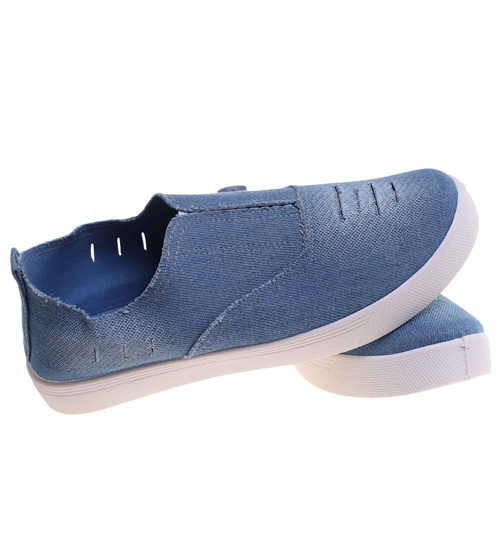 Wsuwane niebieskie tenisowki slip on /F4-3 13465 S079/