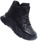 Zimowe czarne ocieplane trampki sneakersy na koturnie /E4-3 15397 T532/