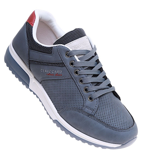 Sznurowane szare męskie buty sportowe /D2-3 15895 T535/