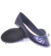 Granatowe damskie balerinki z kokardą /E6-3 2850 S059/