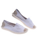 Wsuwane baleriny białe espadryle /E3-2 18725 T188/