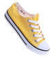 Żółte sznurowane dziewczęce trampki /B6-2 14937 T039/