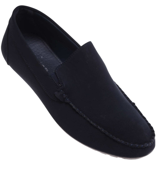 Granatowe półbuty mokasyny /G9-1 17977  T489/