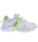 Sznurowane biało zielone buty sportowe /A5-2 12529 T299/