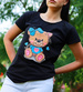 Czarna koszulka t-shirt z misiem /H ub770 S191/