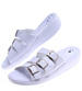 Białe zdrowotne damskie klapki z kolcami Fakirki /D8-1 14357 T157/