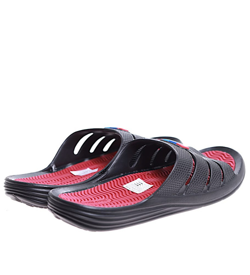 Plażowe wodoodporne czarne klapki męskie /A2-1 16533 T125/