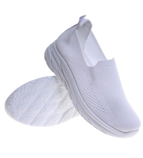 Wsuwane białe buty sportowe damskie /H2 17266 W101/
