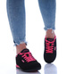 Lekkie czarno fuksjowe buty sportowe /E2-1 H2 14737 S149/