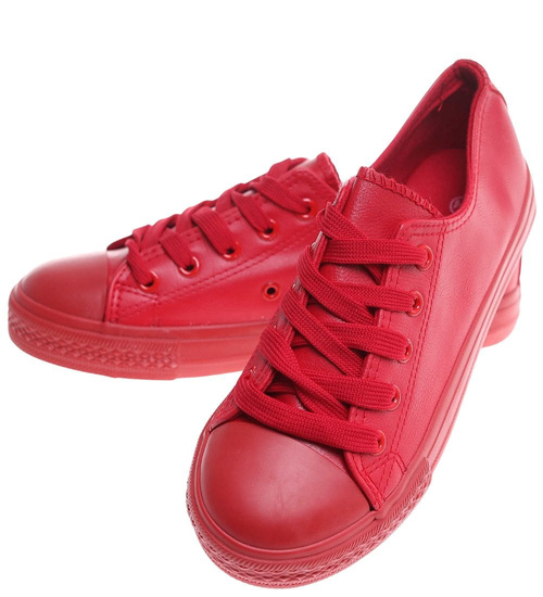 Czerwone dziewczęce trampki /G12-3 16764 G6-15 +H2/