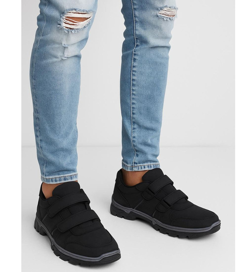 Męskie buty trekkingowe na rzepy /E7-3 18187 T480/