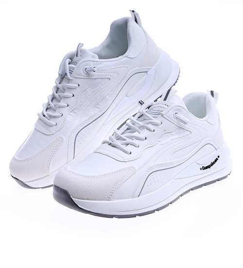 Wiązane męskie buty sportowe białe /A1-1 13958 T480/