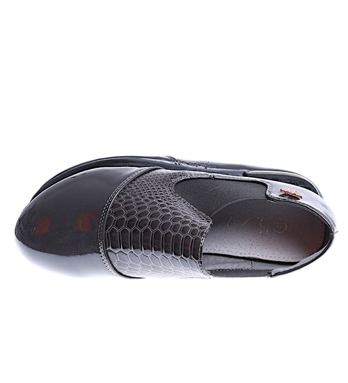 Szare dziewczęce wsuwane półbuty sztyblety /G1-2 14932 T039/