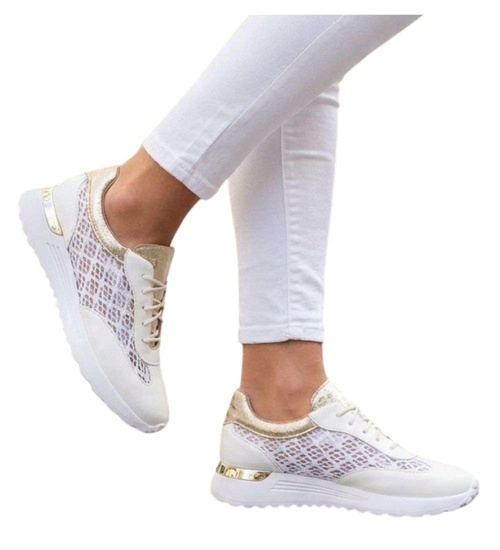 Białe buty sportowe ażurowe białe Seastar /G11-3 17351 S587/