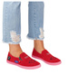 Zamszowe czerwone trampki slip on /D4-3 8425 S098/