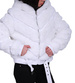 Biała kurtka z futerkiem /H UB809 S117/
