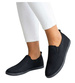 Wsuwane czarne tenisówki slip on /A5-2 18676 T242/