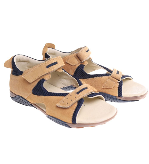 Beżowe sandały chłopięce ost470