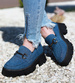 Półbuty loafersy damskie na platformie /E5-2 14894 T487/