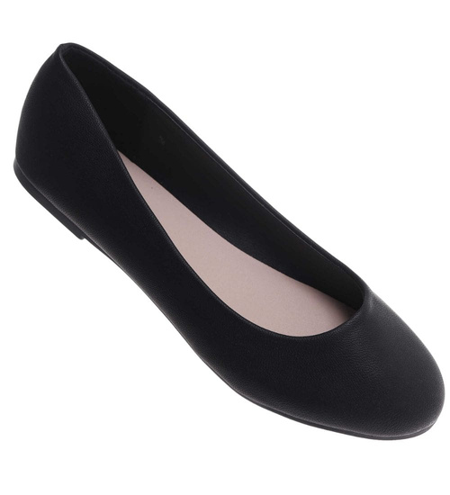 Baleriny damskie czarne klasyczne /G8-2 2751 T182 +H2/
