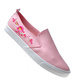 Różowe damskie tenisówki z haftem /A1-3 6002 S195/