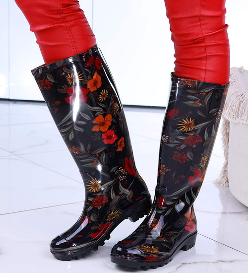 Kalosze gumiaki damskie w kolorach jesieni /G7-1 14707 T399/