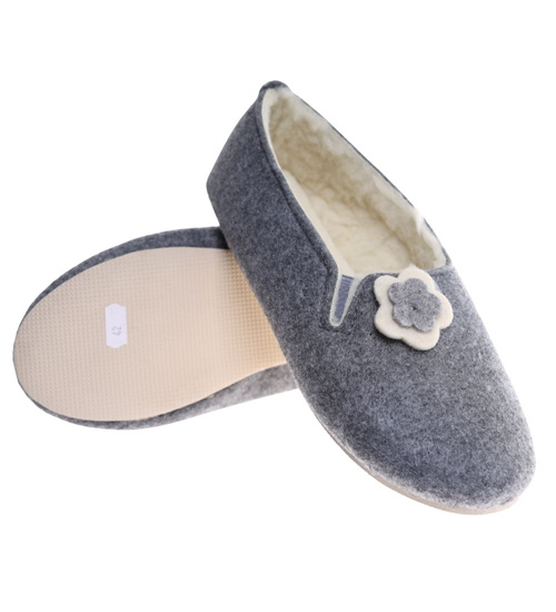 Filcowe kapcie damskie z wełną ost477